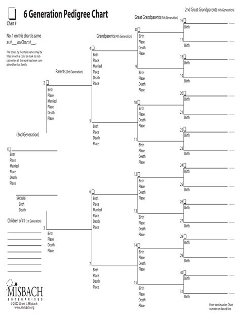 Pedigree Chart Template Example