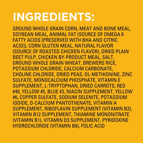 Pedigree Dog Food Ingredients