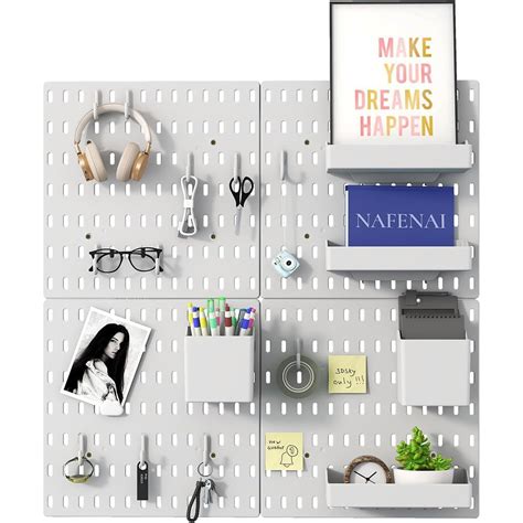 Pegboard assembly with pegs and accessories