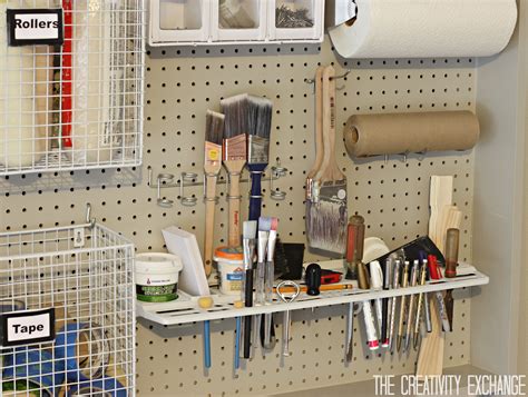 Pegboard storage solutions