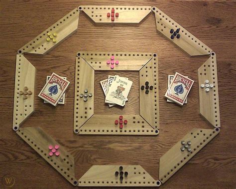 Pegs and Jokers board template made of wood