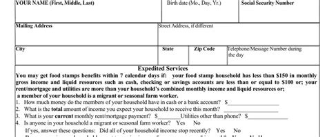 Pell City, AL Food Stamp Application Form