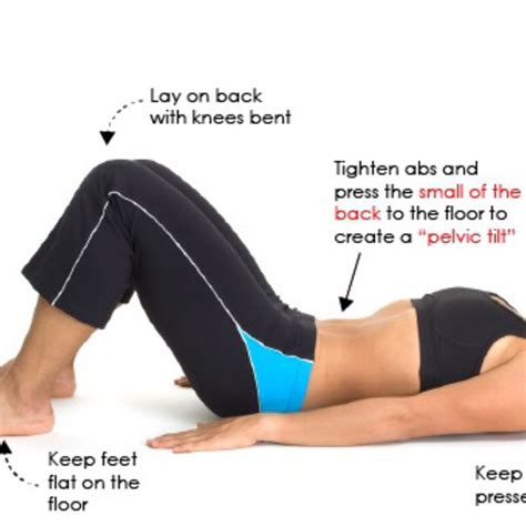 Pelvic tilt exercises