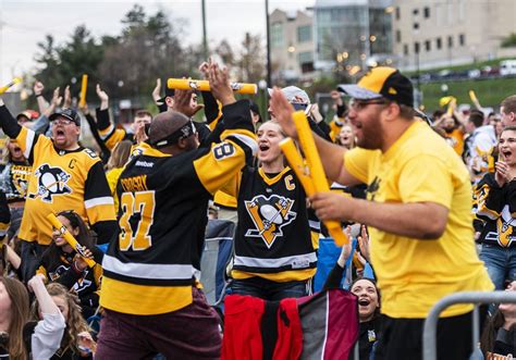 Penguins fans cheering