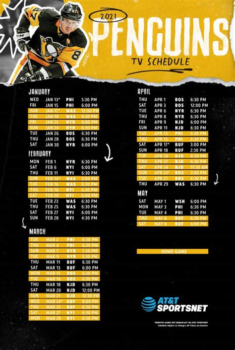 Penguins Schedule PDF