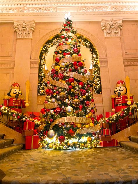 The Peninsula New York's festive lobby