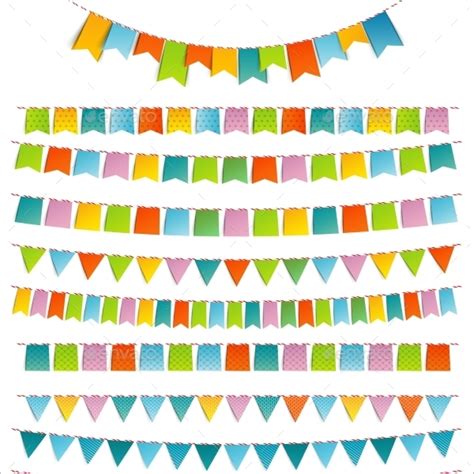 Pennant template ideas for luxury party decoration