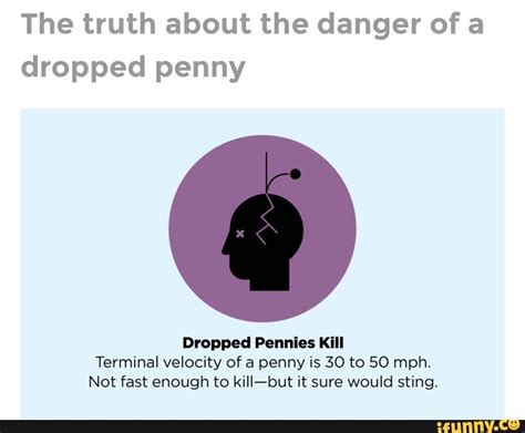 A penny falling through the air