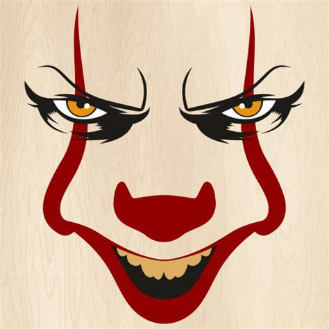 Pennywise Face Templates Clipart