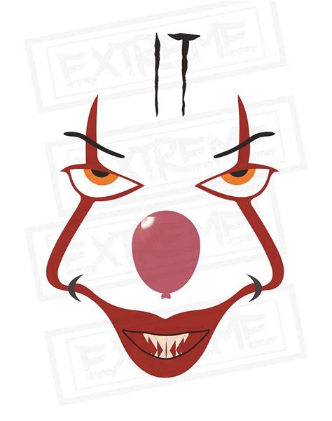 Pennywise Face Templates JPG