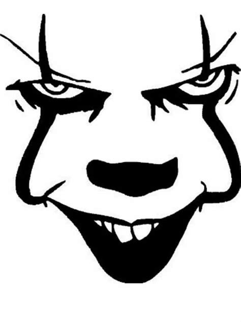 Pennywise Face Templates Printable