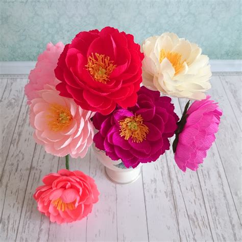 Peony Crepe Paper Flower