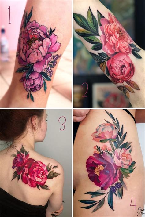 Peony tattoo idea