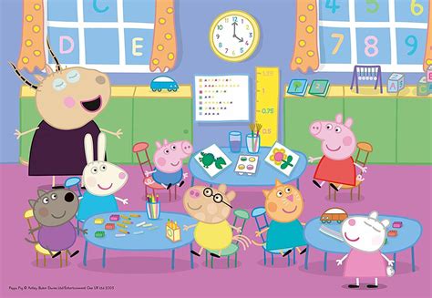 Peppa Pig at school coloring page