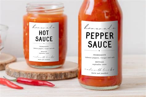 Pepper Sauce Label Template Design