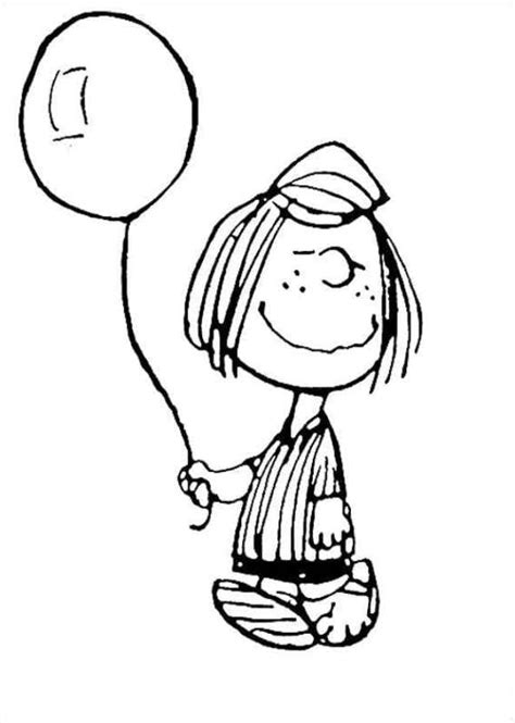 Peppermint Patty Coloring Page