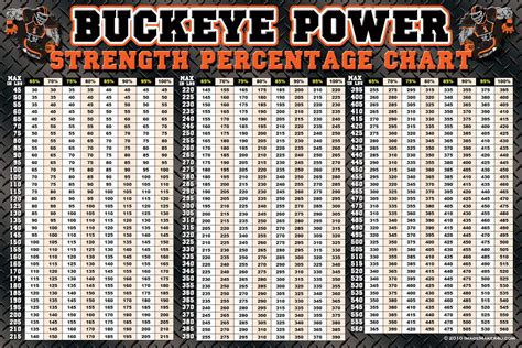 Percentage Chart for Weight Lifting