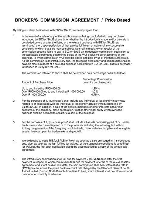 Performance-Based Sales Commission Contract Template