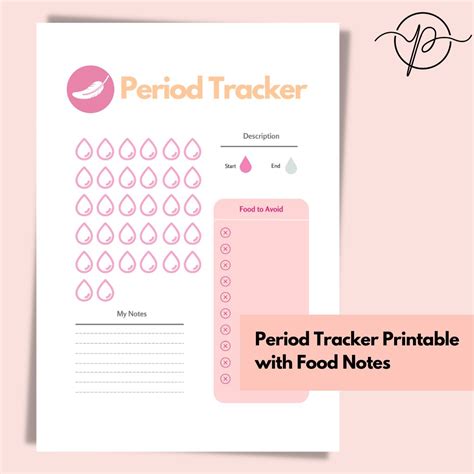 Period Tracker Printable for Girls