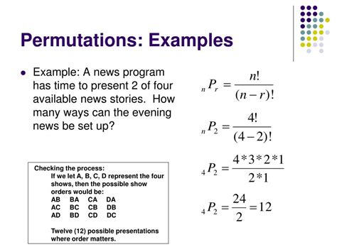 Permutations and Combinations Answers