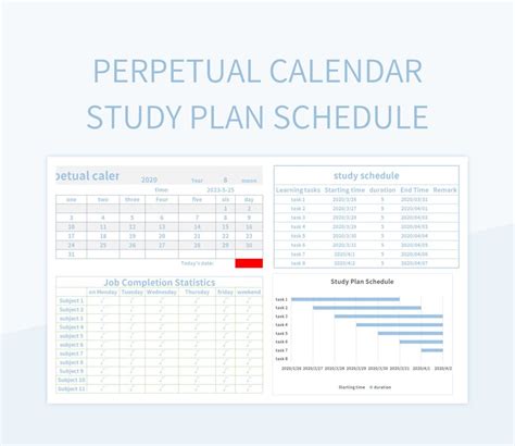 Perpetual Calendar Template Google Docs