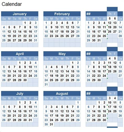 Perpetual Calendar Template PowerPoint