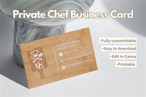 Personal Chef Business Card Template