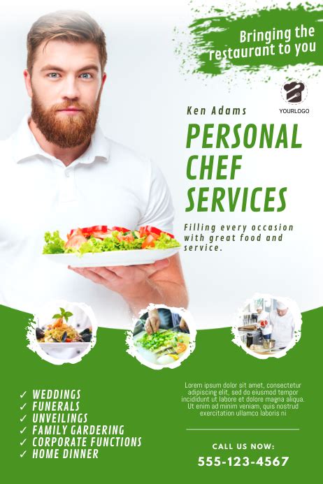 Professional and Corporate Personal Chef Flyer Template