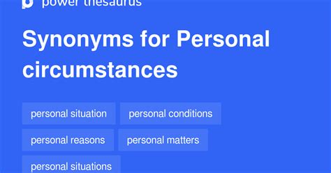 Personal Circumstances