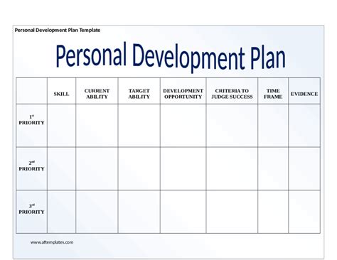 Personal Development Template