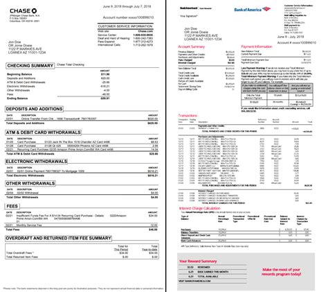 Personal Finance Bank Statement Image