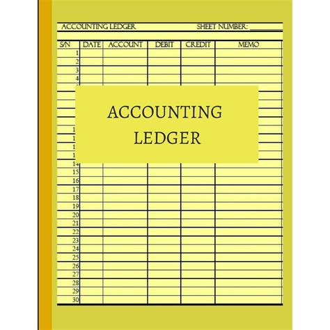 Personal Finance Ledger Paper Template