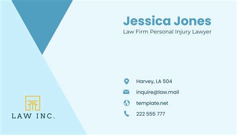 Personal Injury Lawyer Business Card Template