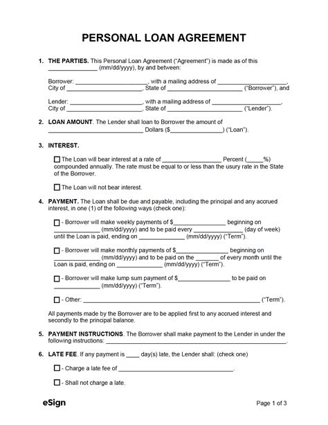 Personal Loan Agreement Template 7