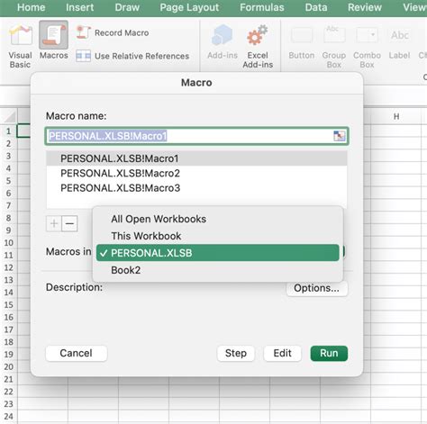 Personal Macro Workbook Excel