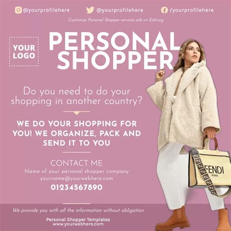 Personal Shopper Flyer Template Design Download