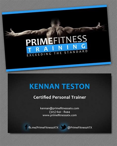 Simple Personal Trainer Business Card Template