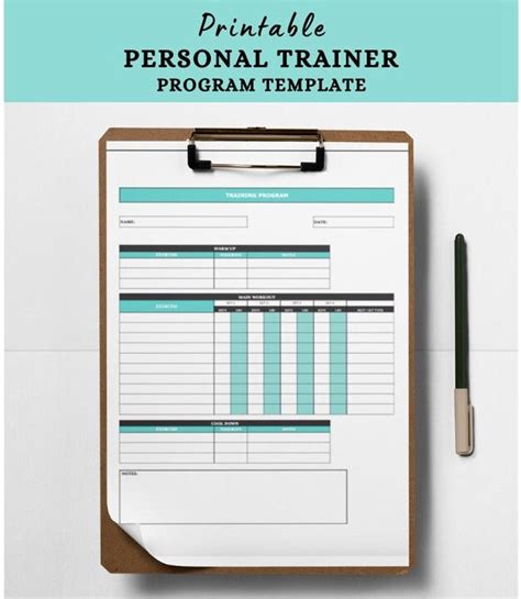 Personal training program template