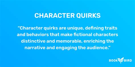 Personality traits and quirks are essential elements of a character's profile, helping to bring them to life and make them more relatable.