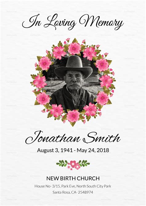 Personalize Obituary Template