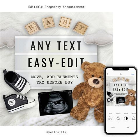 Personalized baby announcement templates with cute design