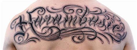 Personalized back tattoo design