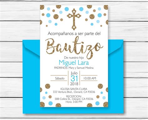 Personalized Bautizo Invitations