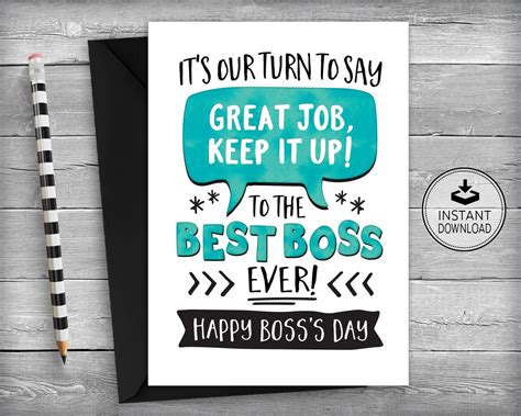 Personalized Boss Day Card Templates