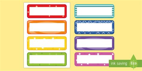 Personalized Cubby Name Tags Printables Ideas 3