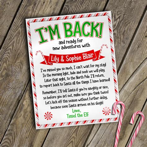 Personalized Elf on the Shelf Letter