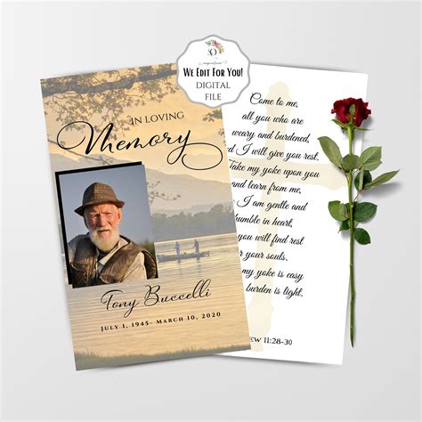 Personalized funeral image