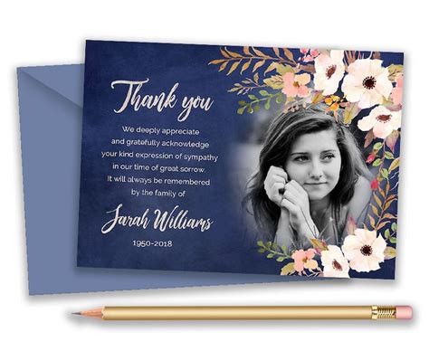 Personalized Funeral Thank You Card