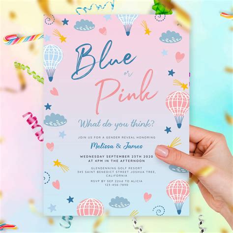 Personalized Gender Reveal Invitation