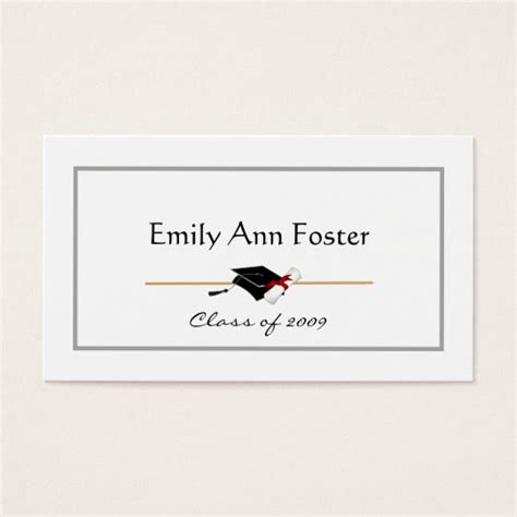 Personalized Graduation Name Card Template